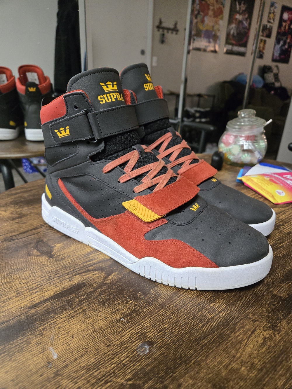 Supra Breaker | Black/Red/Yellow. Size 11.5
